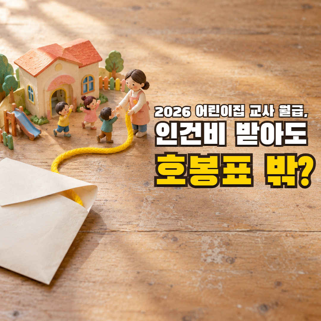 2026 어린이집 교사 월급 호봉표 적용, 인건비를 지원받아도 대상에서 빠지는 곳이 있습니다
