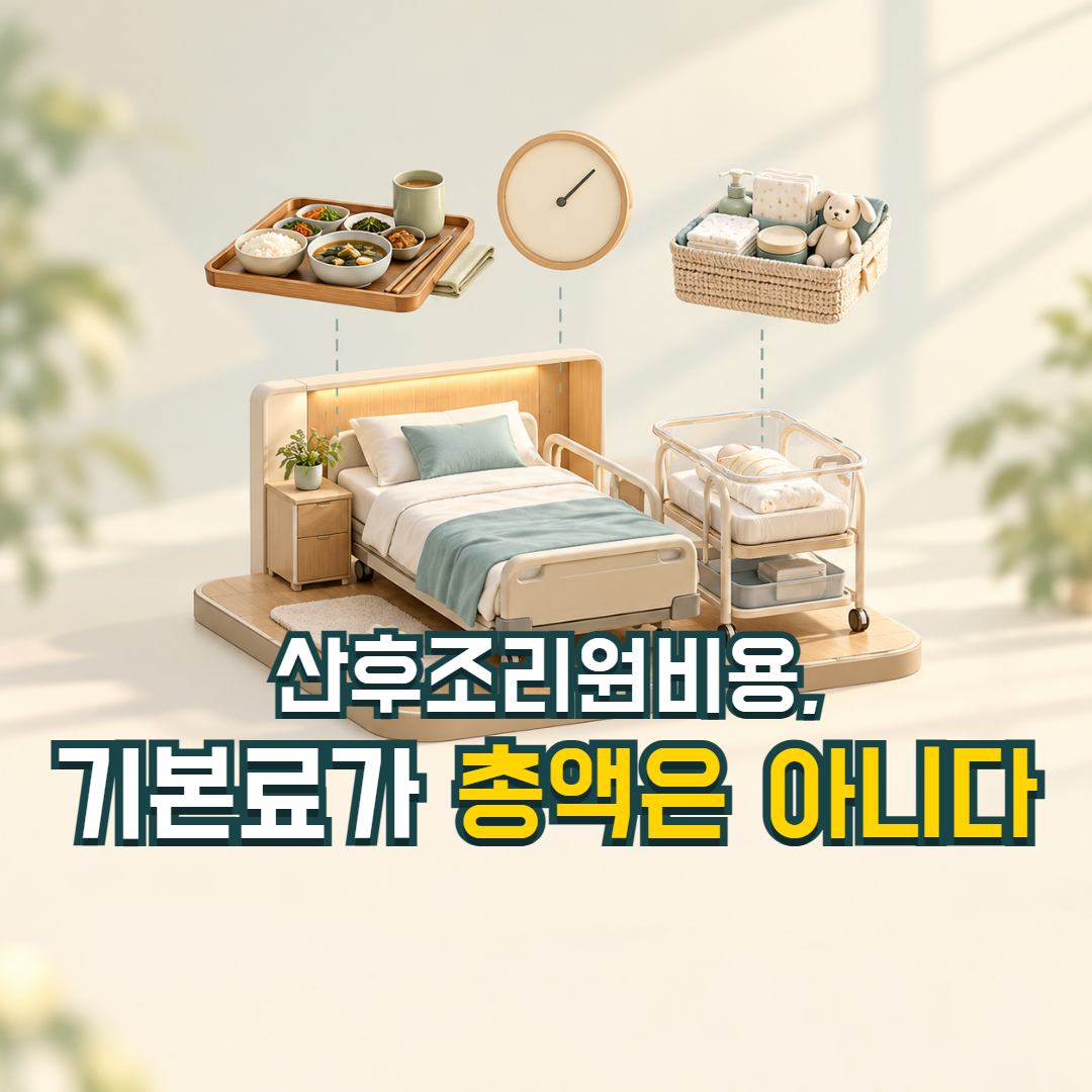 산후조리원비용, 안내된 기본료에 어떤 돈을 더 준비해야 할까