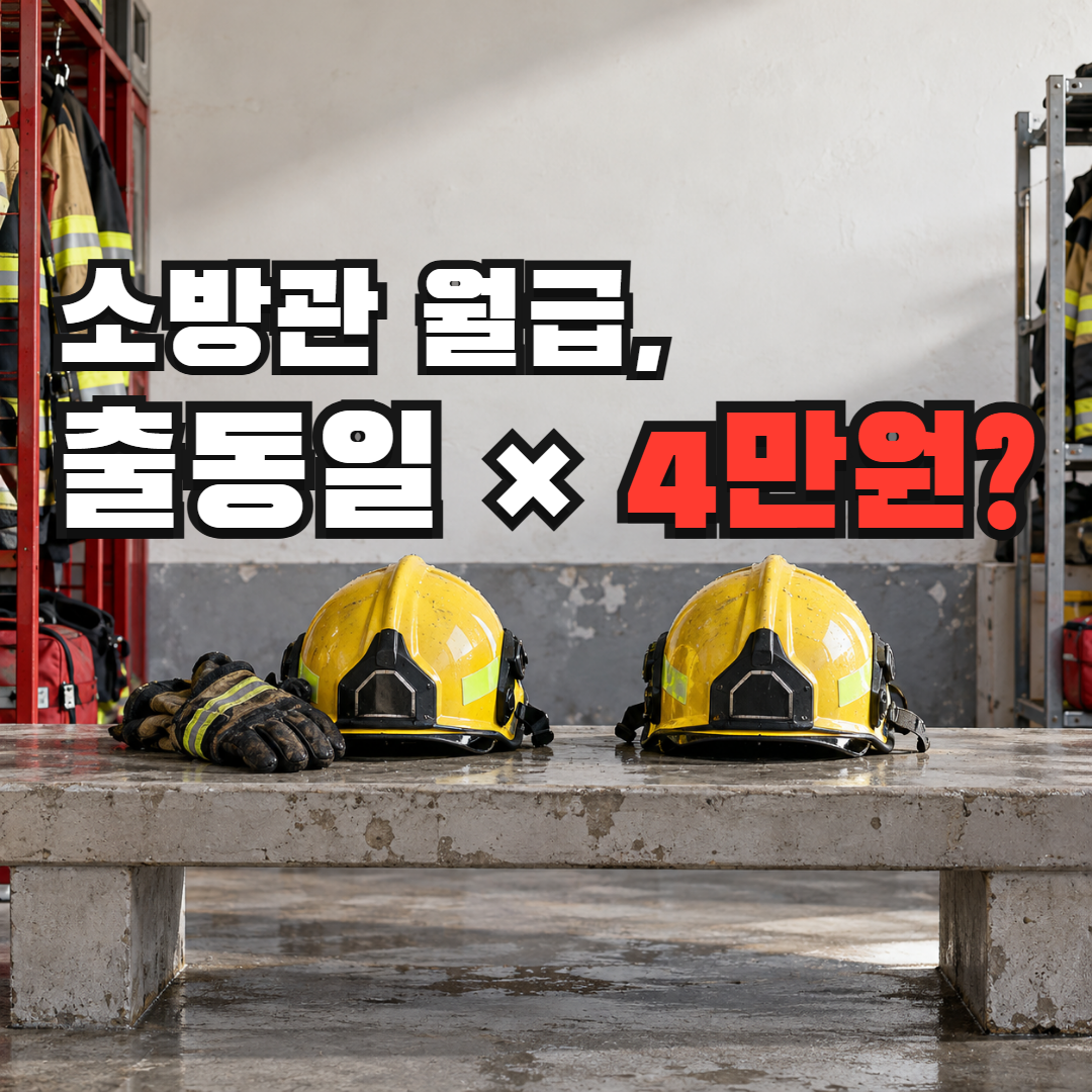 소방관 월급, 같은 호봉이어도 수당은 왜 다를까요