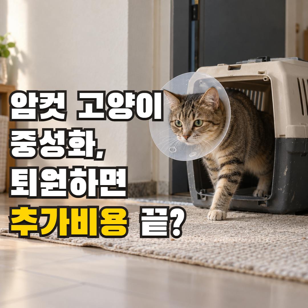 암컷 고양이 중성화 비용, 입원·실밥 제거도 따로 더해야 할까요?