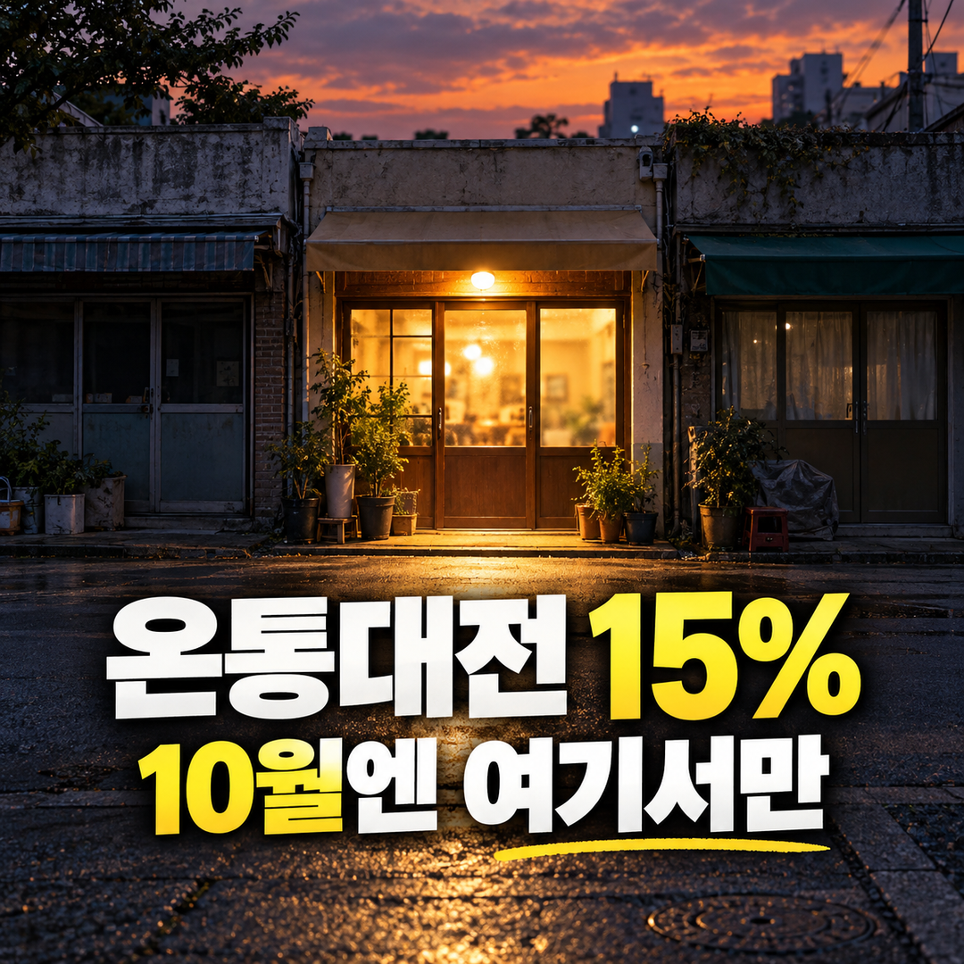여러 가게 중 한 곳에만 15%의 빛이 남은 생성 장면. 어느 종류 가게인지는 드러내지 않는다.